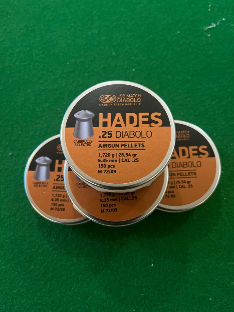 JSB HADES .25 cal 150 pellet tin Potter Firearms